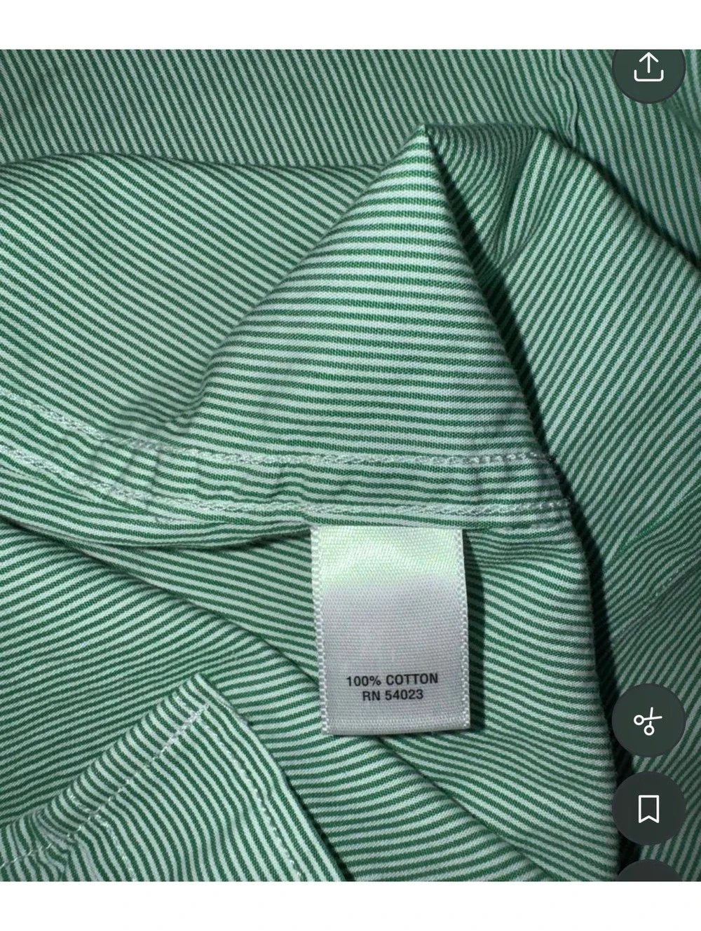 Men’s Banana Republic green striped button up shirt Size Medium